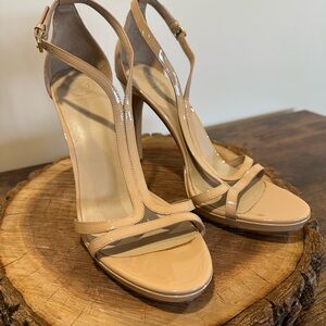 Tory Burch Nude Patent Leather Heels